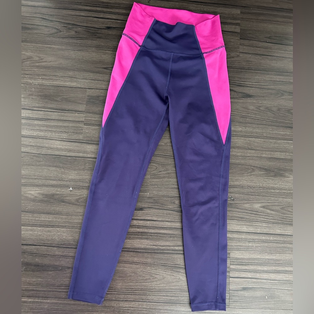 Vibrant Pink and Blue Athletic Leggings